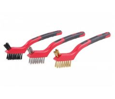 Kartáče 180mm sada 3ks /nylon,nerez,mosadz/