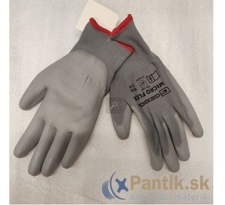 GO-RUKAVICE PRACOVNÉ,MICROFLEX,ŠEDÉ,Č.9